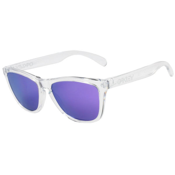 clear oakleys with purple lenses